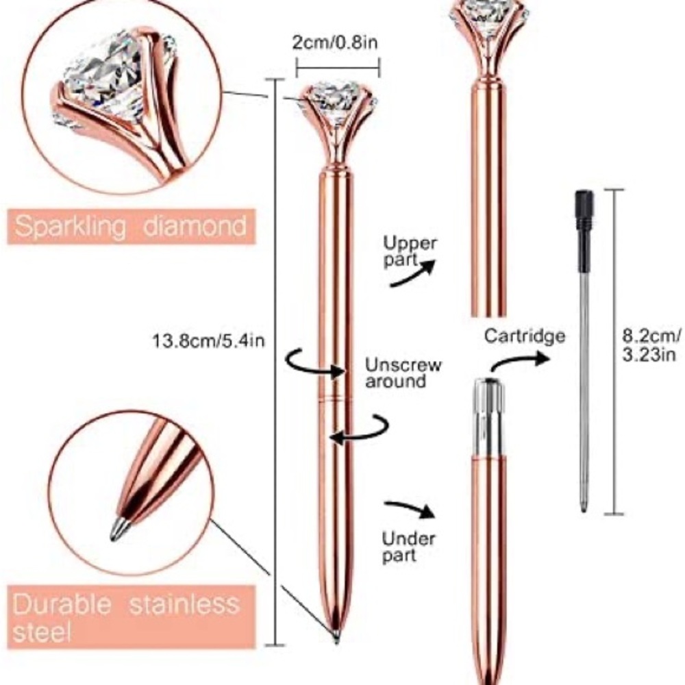 $5 ADD-ON to ANY BUNDLE! 💎Sparkling Gem Ink Pen - Picture 8 of 8